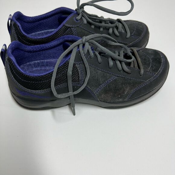 Dansko Sabrina Suede Leather Sneakers Grey Purple Women’s Size 9,5-10 US/EUR 40 - Picture 4 of 11